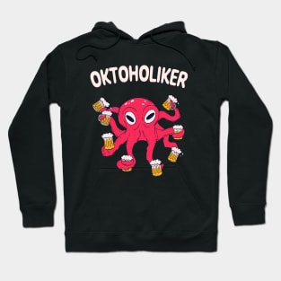 Oktoholiker Bier Oktopus Saufen Lustiges Party Hoodie